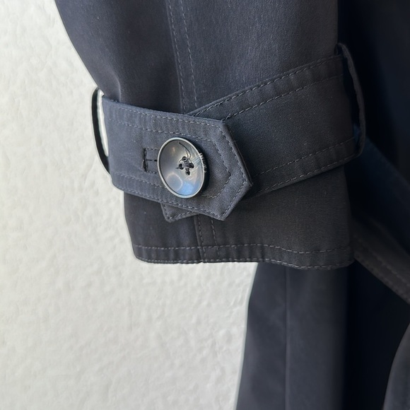 Croft & Barrow Black Short Trench Coat Size Small - Picture 4 of 15